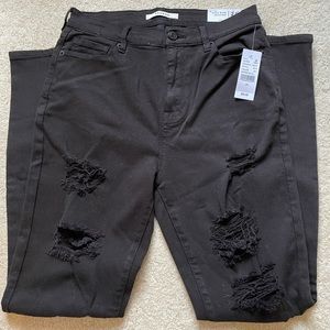 Black PACSUN Ripped Jegging